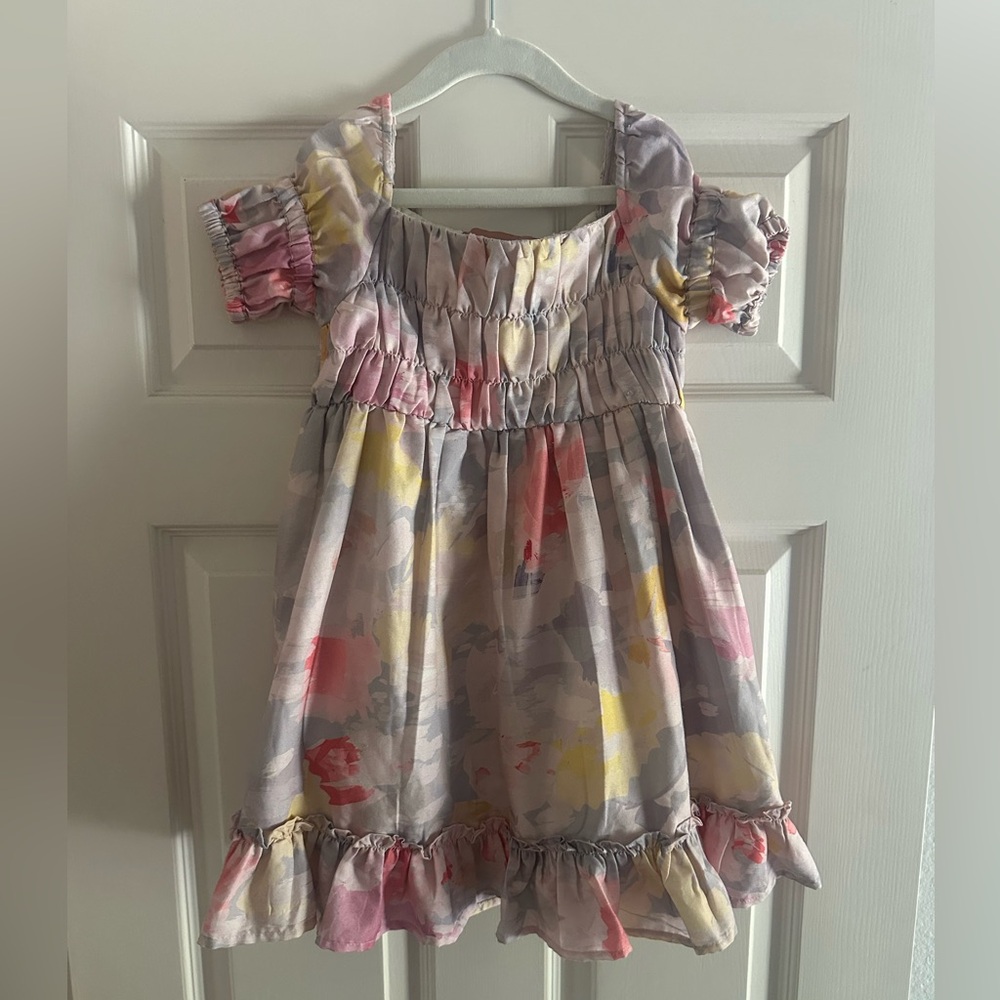 Jessa Kae Floral Puff Sleeve Dress for girls